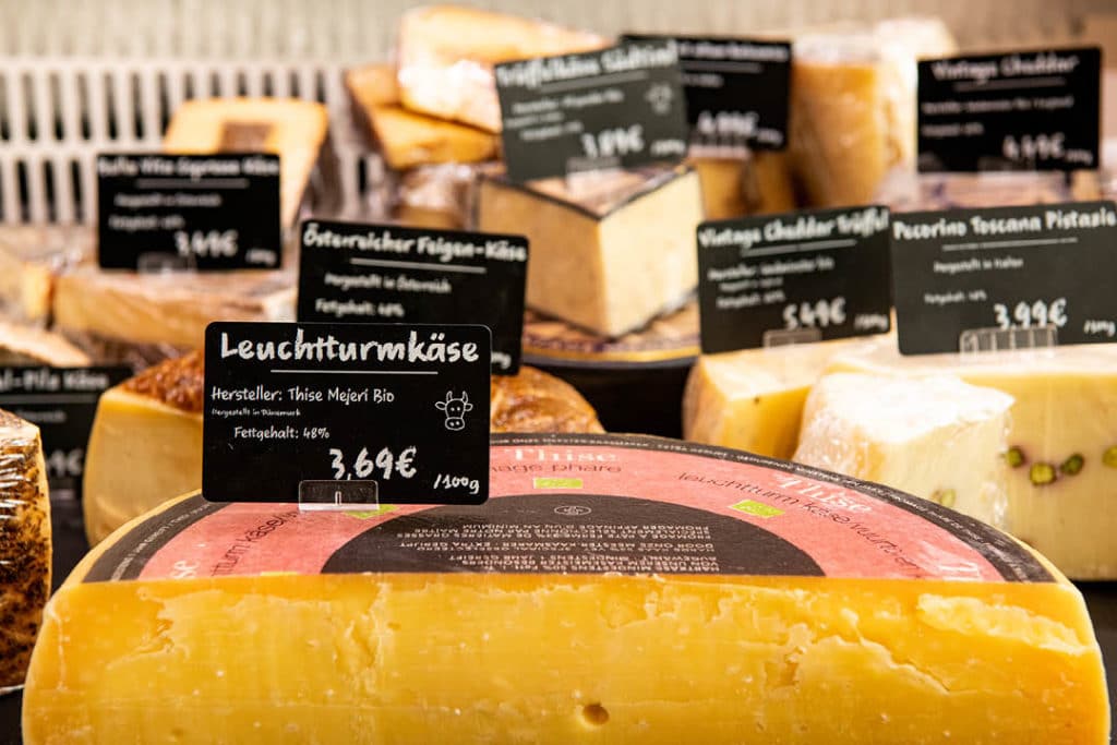 Käseauswahl an unserer Theke